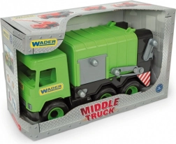 Camion poubelle vert WADER Middle Truck, 42 cm, en boîte