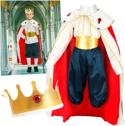 Costume royal pour enfant avec couronne et cape