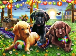 RAVENSBURGER Puzzle Pique-nique des chiens XXL 100 pièces