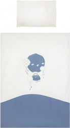Parure de lit bébé en coton BELISIMA Ballons 90 × 120 cm, bleu, 3 pièces