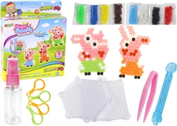 Perles aquatiques DIY – set de 8 couleurs avec motifs de petits cochons