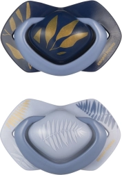 Canpol babies tétine symétrique en silicone Light Touch Gold, 18 mois+, 2 pcs, bleu