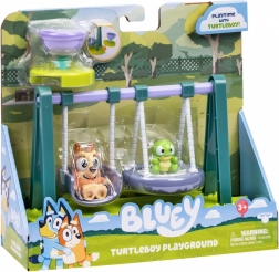 Bluey set de jeu balançoires avec tortue et figurine Bingo