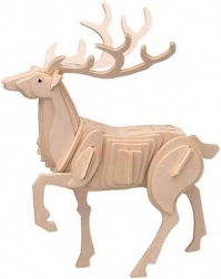 Woodcraft puzzle 3D en bois cerf