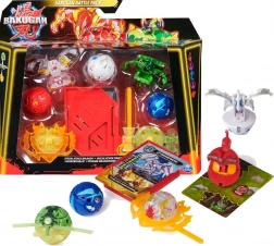 Pack de combat Bakugan avec toupie et figurines Bruiser, Dragonoid, Hammerhead et Nillious