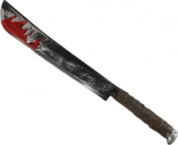 Machette avec effet sanglant pour Halloween 74 cm