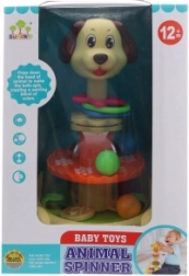 Toupie à billes – petit chien, jouet en plastique pour tout-petits