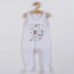 Grenouillère pour bébé New Baby Mouse blanche