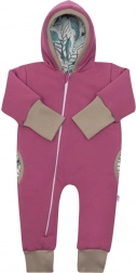 Combinaison de printemps doublée à capuche New Baby Spring, violet-rose, taille 56 (0–3 mois)