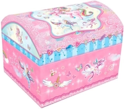 Boîte à musique avec motif de licorne