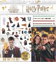 Grand set de tatouages HARRY POTTER avec livre de coloriage en sachet