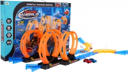 Piste de course Boucle de feu avec petites voitures, 38 pièces