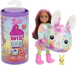 barbie cutie reveal chelsea rêves en couleurs – surprise avec animal de compagnie et changement de couleur
