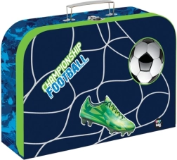 Valisette enfant en laminé avec motif de football 34 cm