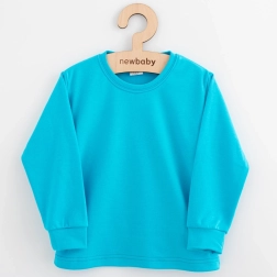 T-shirt enfant en coton à manches longues new baby kindergarten turquoise