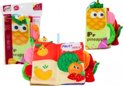 Livre en tissu souple bruissant avec fruits pour bébés