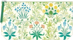 Trousse de maquillage brodée avec motif de Chélidoine par William Morris
