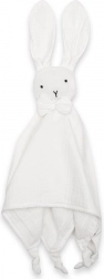 doudou en mousseline New Baby Rabbit blanc