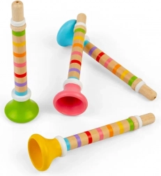 Trompette en bois pour enfants Bigjigs Toys – multicolore