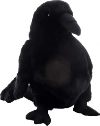 Marionnette corbeau en peluche écoresponsable