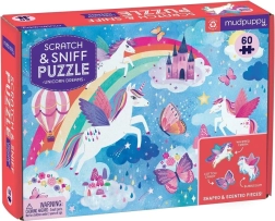 mudpuppy puzzle rêves de licornes parfumé, 60 pièces