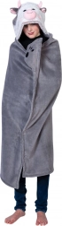 Couverture à capuche Cozy Noxxiez vache chaude et douillette