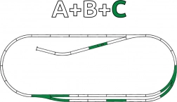 Roco Line coffret de voies C avec ballast – section parallèle H0