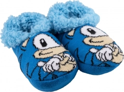 Chaussons d’intérieur enfant avec fourrure SONIC, bleus