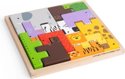 BIGJIGS TOYS puzzle en bois safari avec animaux