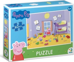 Puzzle Peppa Pig – jeux dans la chambre, 60 pièces