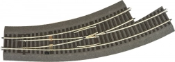 Aiguillage courbe Roco Line gauche avec ballast