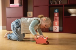 Crabe en bois à tirer