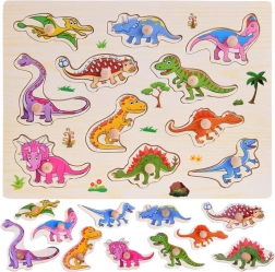 Puzzle à encastrer en bois dinosaures – 11 pièces