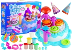 Pâte à modeler – kit anniversaire, 6 couleurs et accessoires