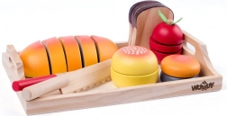 Ensemble en bois pour couper le petit-déjeuner