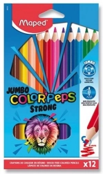 Crayons MAPED Color'Peps Strong Jumbo 12 pcs