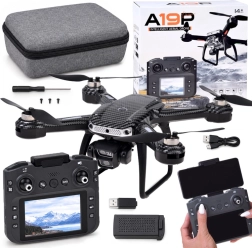 Drone RC A19P avec caméra HD, télécommande avec écran et évitement d’obstacles