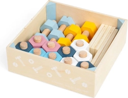 Bigjigs caisse en bois avec écrous et vis