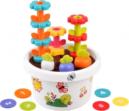 Hola Jouet Éducatif Pot de Fleurs 12m+ avec Jouet de Tri et Pyramide