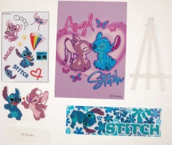 Peinture diamant Angel et Stitch avec support