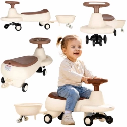 Swing Fix S5 – porteur pour enfants à propulsion gravitationnelle avec remorque, LED et musique