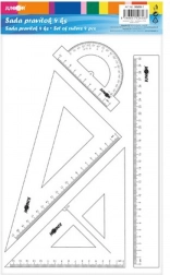 set de règles 4 pcs transparent
