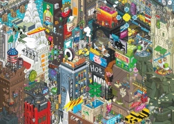 Puzzle Heye Pixorama : enquête new-yorkaise 1000 pièces