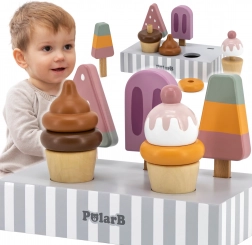 VIGA PolarB esquimaux en bois sur présentoir – set de 5 pièces