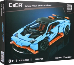 Jeu de construction technique CaDA 1120 pièces - Voiture de course Speed Cowboy pour enfants 8+