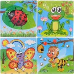 Puzzle en bois animaux 9 pièces