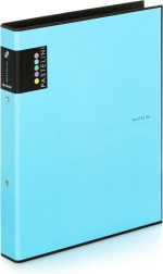 Classeur A4 PASTELINI bleu pastel, 2 anneaux, laminé