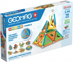 Geomag Supercolor Panels coffret de construction magnétique recyclé 78 pièces
