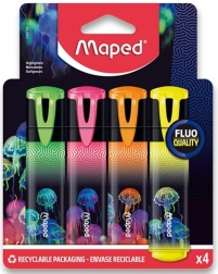 Surligneurs Maped Deepsea Paradise, ensemble de 4 pièces