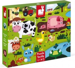 JANOD Puzzle tactile Animaux de la ferme 20 pièces